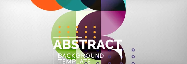 Abstrakter Hintergrund, geometrische Komposition, dynamische Kreise und runde Formen Designvorlage — Stockvektor