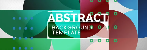 Abstract background, geometric composition, dynamic circles and round shapes design template — Stock Vector