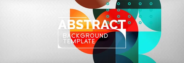 Abstract background, geometric composition, dynamic circles and round shapes design template — Stock Vector