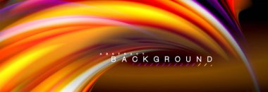 Sıvı renk arka plan, soyut dalgalar çizgiler, renkler ışık zemin üzerinde ışık efektleri ile karıştırma bulanık. Sunum, app duvar kağıdı, başlık sayfası veya poster için sanatsal illüstrasyon vektör