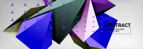 Яркий Красочный Треугольный Поли Композиция Векторный Абстрактный Геометрический Фон Минимальный — стоковый вектор