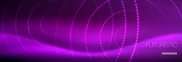 Vektor lila neon gepunkteter Kreis Hintergrund — Stockvektor