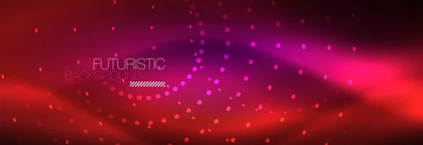 Vector neon rood gestippeld abstracte achtergrond — Stockvector