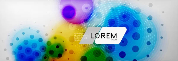 Achtergrond abstract - wazig gestippelde kleur cirkel vorm, techno bubbels — Stockvector