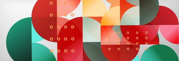 Ontwerpsjabloon abstracte achtergrond, geometrische compositie, dynamische cirkels en ronde vormen — Stockvector