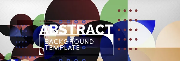 Cirkels en semicircles abstract achtergrond, business ontwerpsjabloon kring — Stockvector
