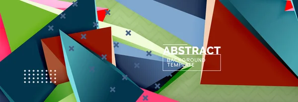 Astratto sfondo, colorato minimale composizione astratta triangolo — Vettoriale Stock