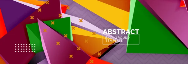 Astratto sfondo, colorato minimale composizione astratta triangolo — Vettoriale Stock
