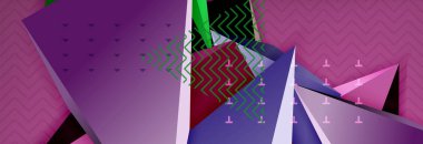 3D üçgen vektör en az arka plan tasarımı