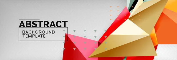Mosaik dreieckigen 3D-Formen Komposition, geometrischen modernen Hintergrund. Design von Dreiecken und Polygonen — Stockvektor
