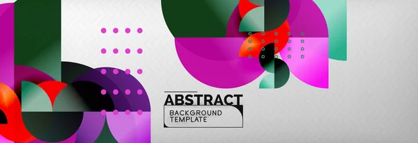 Kreis-Hintergrund abstrakt. Komposition trendiger Formen — Stockvektor