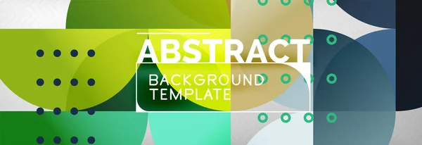 Abstract background, geometric composition, dynamic circles and round shapes design template — Stock Vector