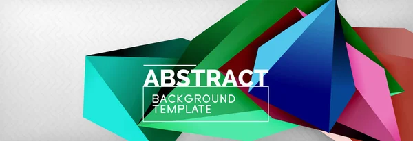 3D polygonale Form geometrischer Hintergrund, dreieckige moderne abstrakte Komposition — Stockvektor