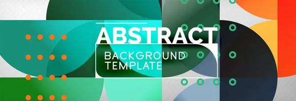 Abstract background, geometric composition, dynamic circles and round shapes design template — Stock Vector