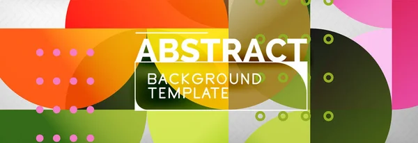 Ontwerpsjabloon abstracte achtergrond, geometrische compositie, dynamische cirkels en ronde vormen — Stockvector