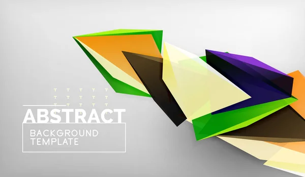 3D háromszög geometriai háttér design, modern reklámplakát — Stock Vector