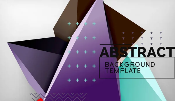 Fondo geométrico de triángulos de color abstracto. Mosaico triangular de bajo estilo poli — Vector de stock