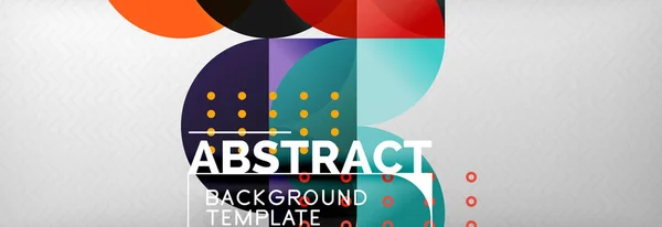 Ontwerpsjabloon abstracte achtergrond, geometrische compositie, dynamische cirkels en ronde vormen — Stockvector