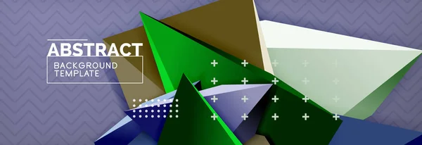 3d vecteur triangulaire minimaliste abstrait conception de fond — Image vectorielle