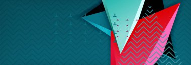 3D üçgen şekiller arka plan, origami fütüristik şablon satırları ile vektör