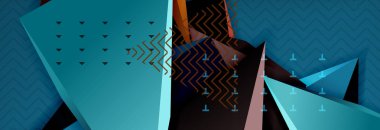 3D üçgen şekiller geometrik arka plan. Origami tarzı desen çizdirmek şekillerle dekoratif tasarım için. Afiş tasarımı. İçini kaplamak çizmek. Modern sunum şablonu