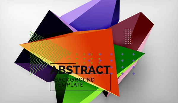 Conception Arrière Plan Géométrique Triangulaire Modèle Affiche Moderne Illustration Vectorielle — Image vectorielle