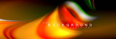 Sıvı renk arka plan, soyut dalgalar çizgiler, renkler ışık zemin üzerinde ışık efektleri ile karıştırma bulanık. Sunum, app duvar kağıdı, başlık sayfası veya poster için sanatsal illüstrasyon vektör