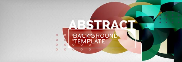 サークル ベクトル抽象的な幾何学的な背景、色ラウンド グレーの図形構成 — ストックベクタ