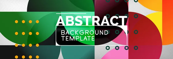 Abstract background, geometric composition, dynamic circles and round shapes design template — Stock Vector