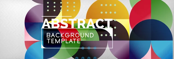 Kreise und Halbkreise abstrakten Hintergrund, Kreis Design Business-Vorlage — Stockvektor