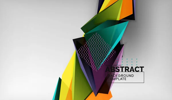 Abstrakta färg trianglar geometrisk bakgrund. Mosaic triangulära låg poly stil — Stock vektor