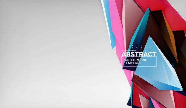 Abstraktní barevné trojúhelníky geometrické pozadí. Mozaika trojúhelníkový nízký poly styl — Stockový vektor