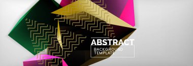 Karanlık 3d üçgen düşük poli şekiller arka plan soyut