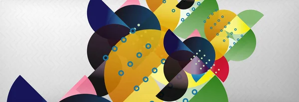 Cirkels en semicircles abstract achtergrond, business ontwerpsjabloon kring — Stockvector