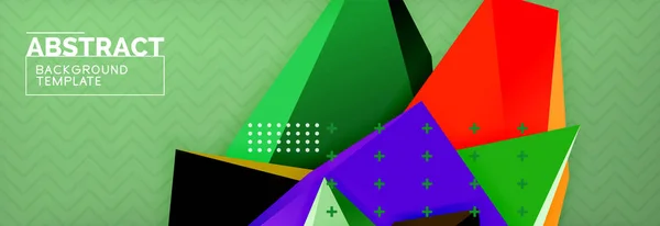 Fond abstrait, composition abstraite minimale colorée en triangle — Image vectorielle