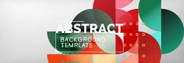 Abstract background, geometric composition, dynamic circles and round shapes design template — Stock Vector