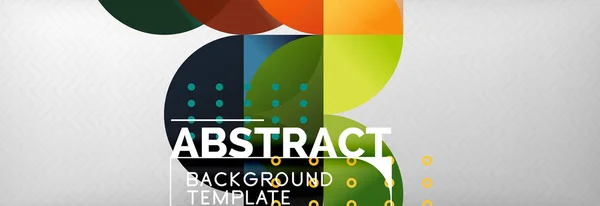 Abstrakt bakgrund, geometriska sammansättning, dynamisk cirklar och runda former designmall — Stock vektor