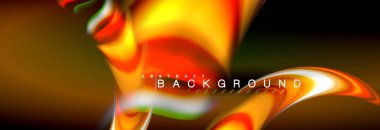 Sıvı renk arka plan, soyut dalgalar çizgiler, renkler ışık zemin üzerinde ışık efektleri ile karıştırma bulanık. Sunum, app duvar kağıdı, başlık sayfası veya poster için sanatsal illüstrasyon vektör