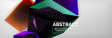 Karanlık 3d üçgen düşük poli şekiller arka plan soyut