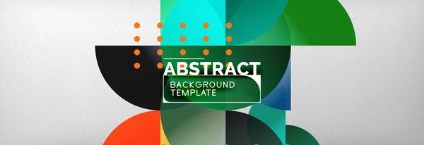 Ontwerpsjabloon abstracte achtergrond, geometrische compositie, dynamische cirkels en ronde vormen — Stockvector