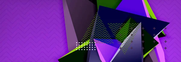 3 d の三角形のベクトル最小限の抽象的な背景デザイン — ストックベクタ