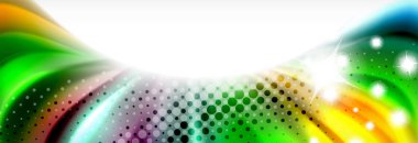 Soyut dalga satırları sıvı sıvı gökkuşağı tarzı renk çizgili arka plan. Sunum, app duvar kağıdı, başlık sayfası veya poster için sanatsal illüstrasyon