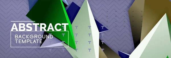 3 d の三角形のベクトル最小限の抽象的な背景デザイン — ストックベクタ