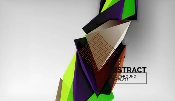 Conception de fond géométrique triangle 3d, modèle d'affiche moderne — Image vectorielle