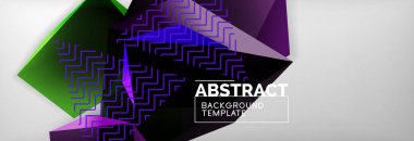 Karanlık 3d üçgen düşük poli şekiller arka plan soyut