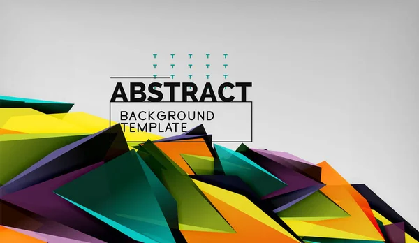 Abstrakte Farbdreiecke geometrischer Hintergrund. Mosaik dreieckig Low-Poly-Stil — Stockvektor