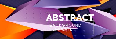 3D üçgen şekiller geometrik arka plan. Origami tarzı desen çizdirmek şekillerle dekoratif tasarım için. Afiş tasarımı. İçini kaplamak çizmek. Modern sunum şablonu