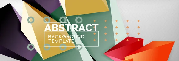 3D veelhoekige vorm geometrische achtergrond, driehoekige moderne abstracte compositie — Stockvector