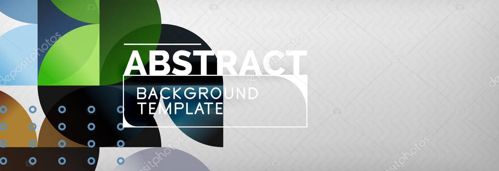 Circles and semicircles abstract background, circle design business template