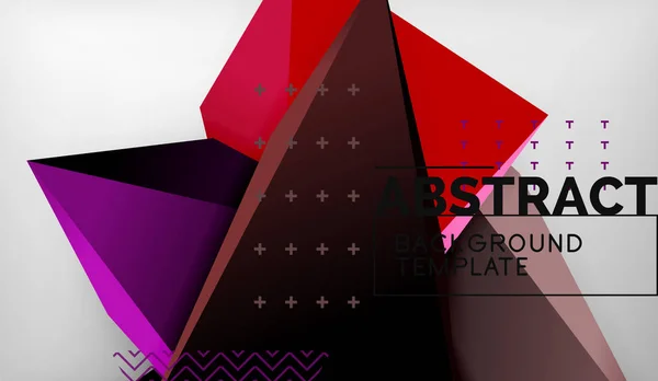 Triângulos de cores abstratas fundo geométrico. Mosaico triangular baixo estilo poli — Vetor de Stock